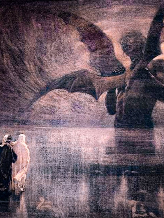 Inferno Canto 34, Satan in the Frozen Lake - Alberto Zardo, c.1920 Remastered HD