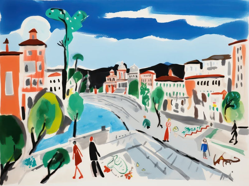 Rome Italy Cute Watercolour Illustration 8