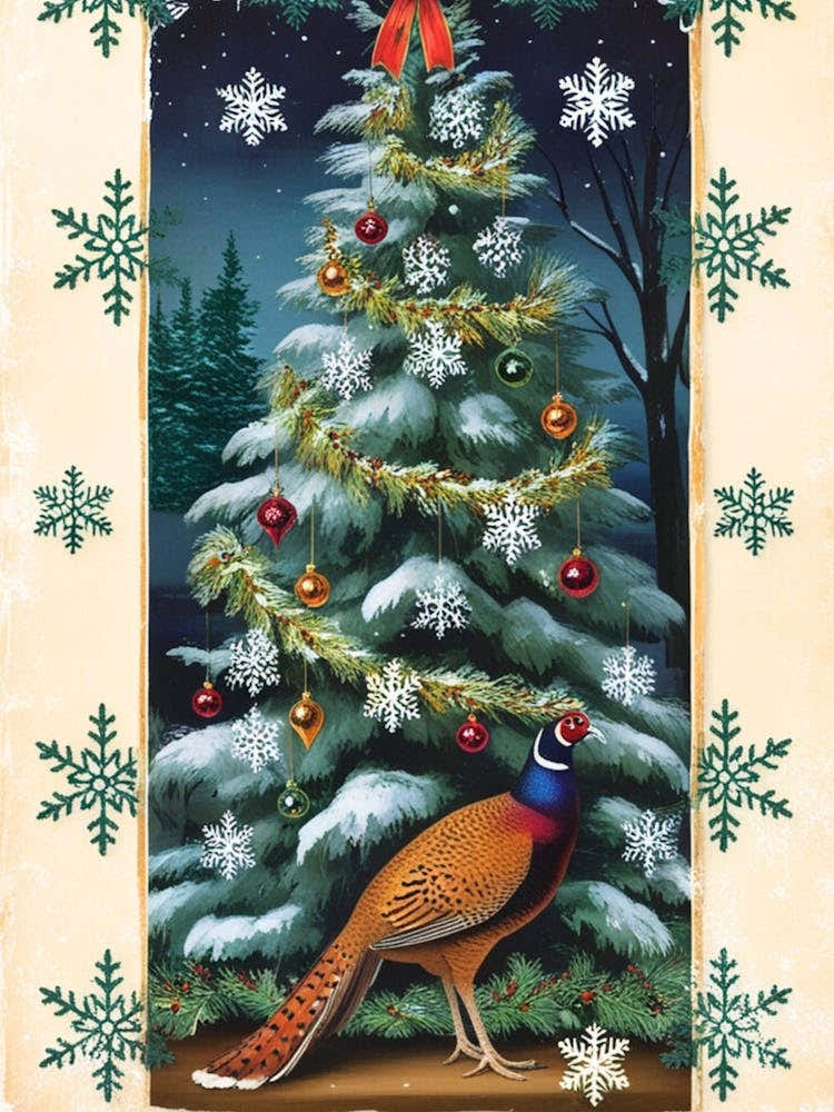 William Morris Christmas Pheasants 1