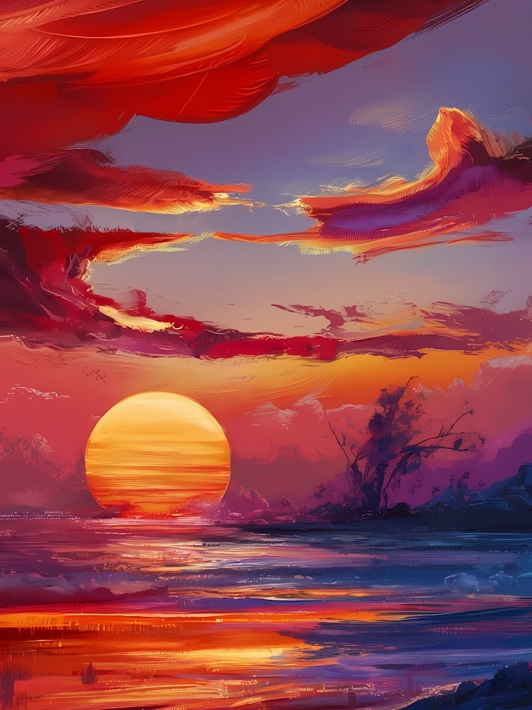 Peinture de Coucher de Soleil 8