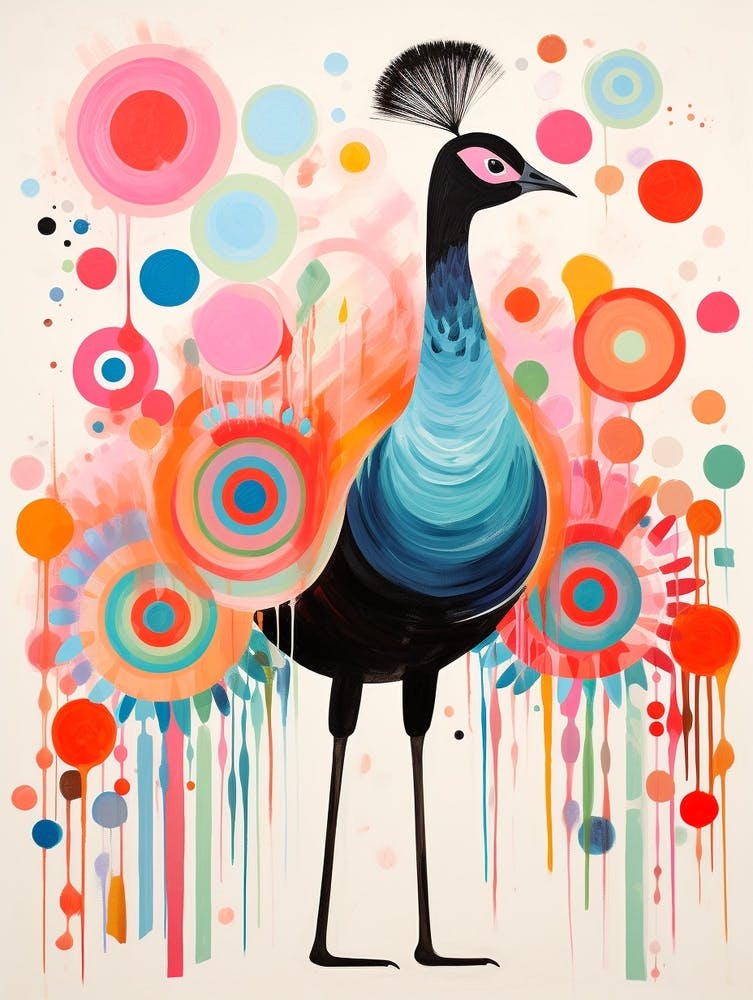 Bird Painting Collage Emu 3