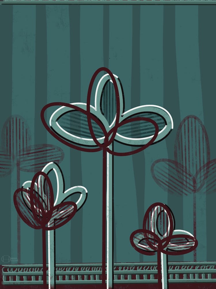Abstract Lotus Flower Inspired by The Egyptian Lotus Flower