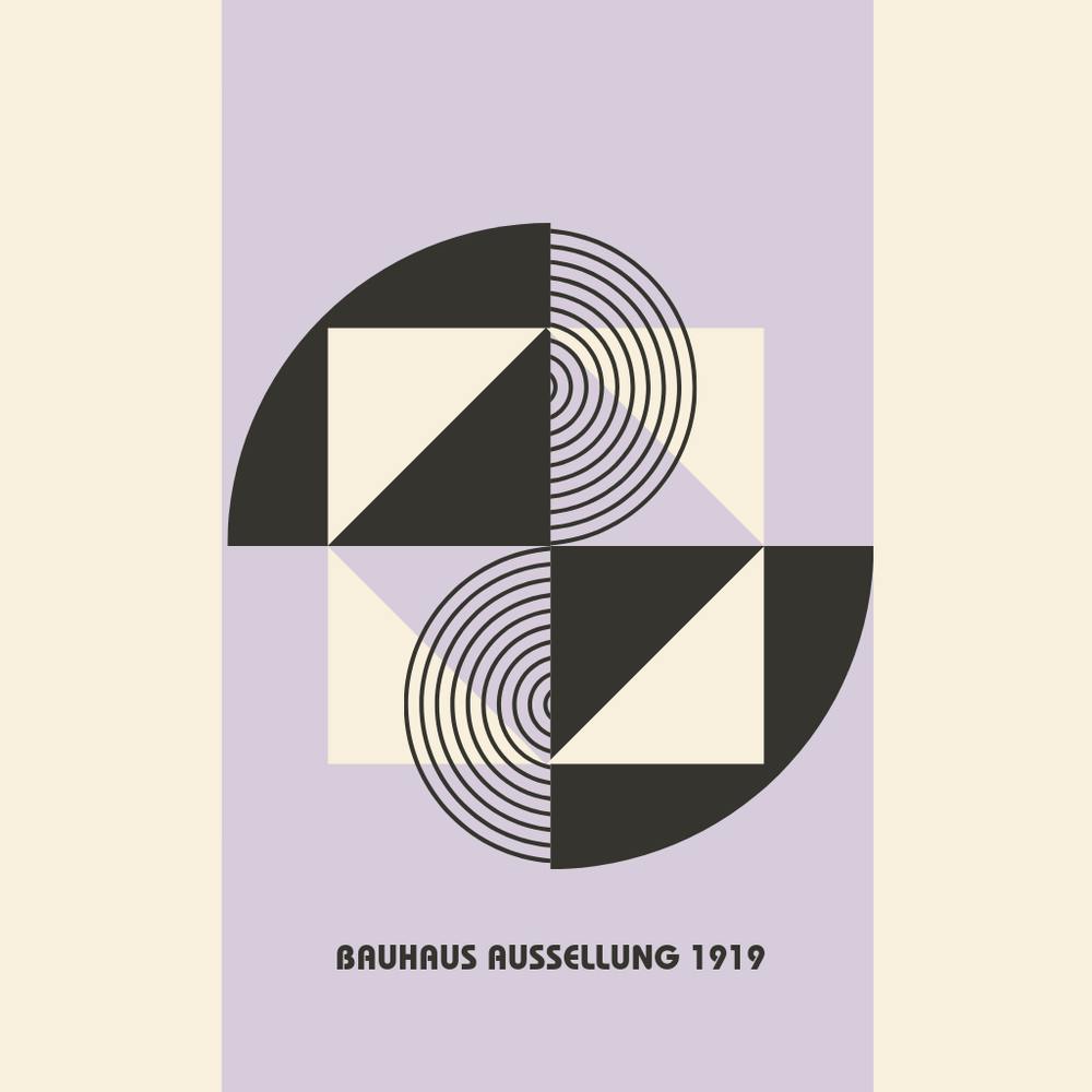 Purple bauhaus poster