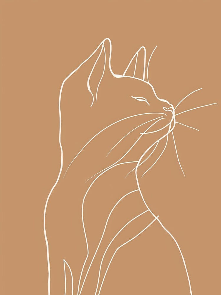 Cat - Boho, Line Art 12