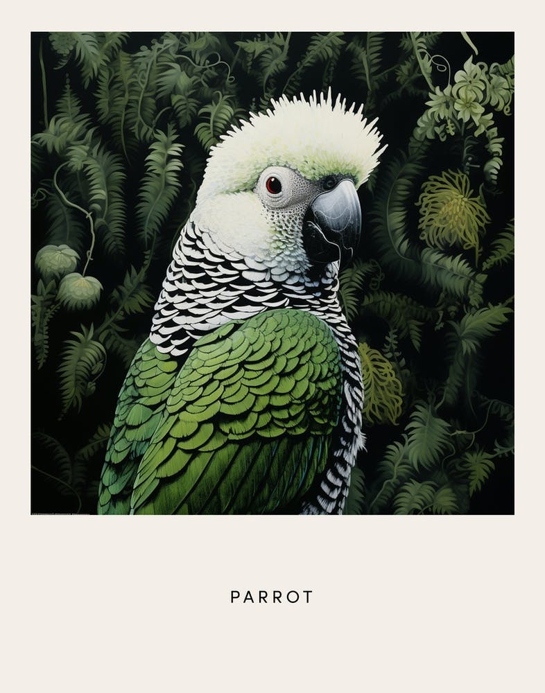 Ohara Koson Inspired Bird Painting Parrot 2 Poster