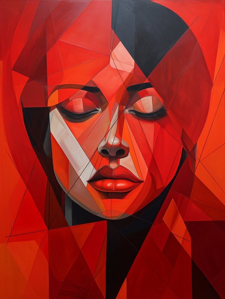 Abstract Geometric Lady Portrait 7