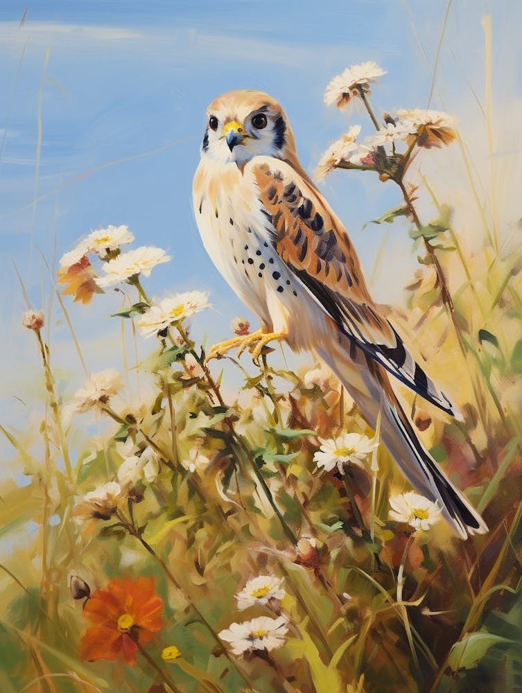 Bird Painting American Kestrel 2