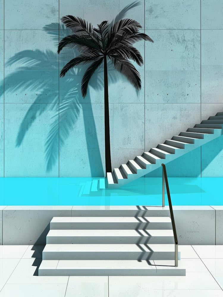 Palm Tree And Stairs