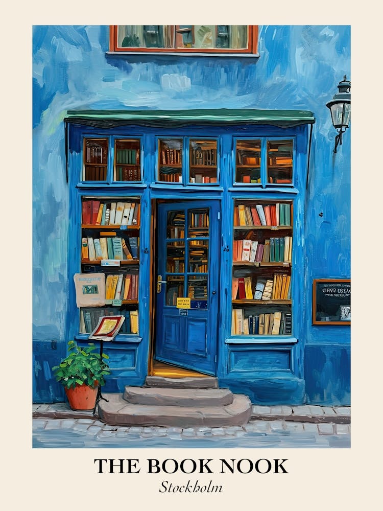 Stockholm Book Nook Bookshop 2 Poster