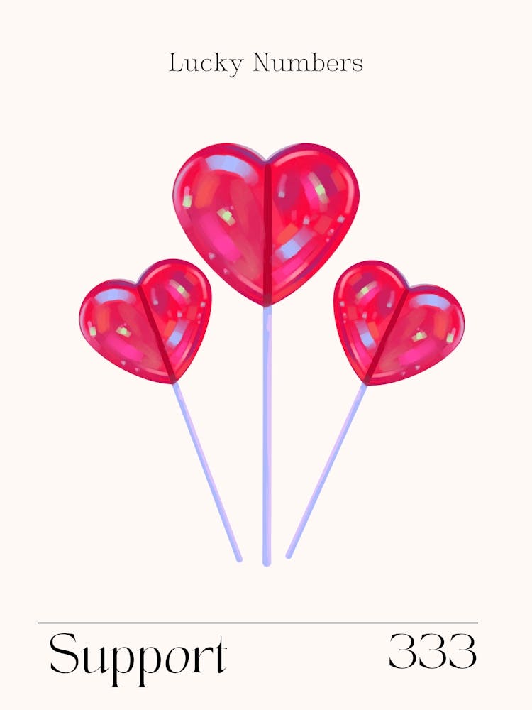 Hearts Retro Support Angel Numbers 333