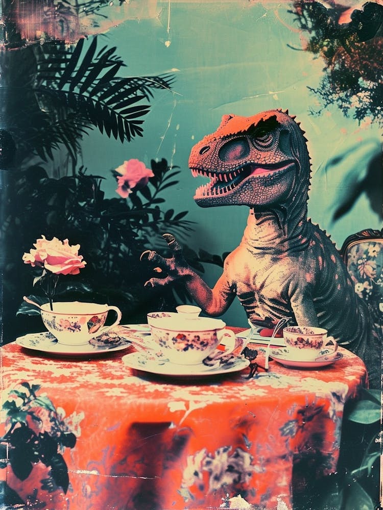 Retro Dinosaur Tea Party 3