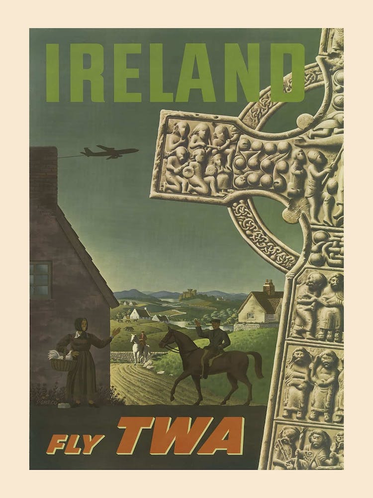 Fly Twa Ireland Sgreco 1950