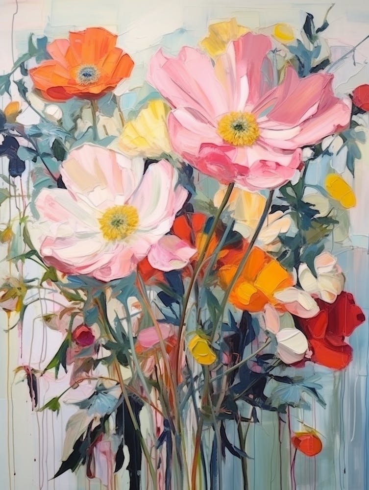 Abstract Flower Painting Anemone 1