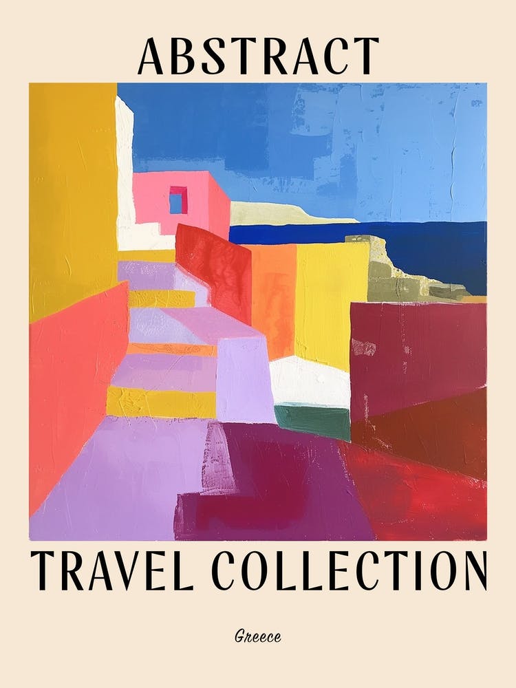 Abstract Travel Collection Poster Greece 3