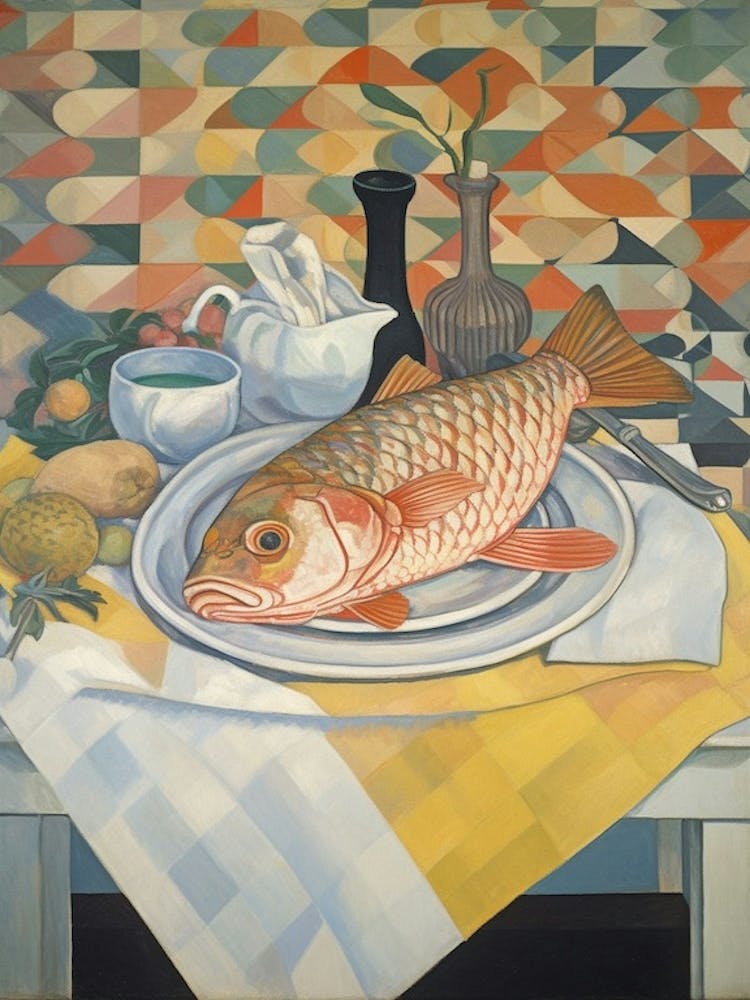 Carp Still Life Painting