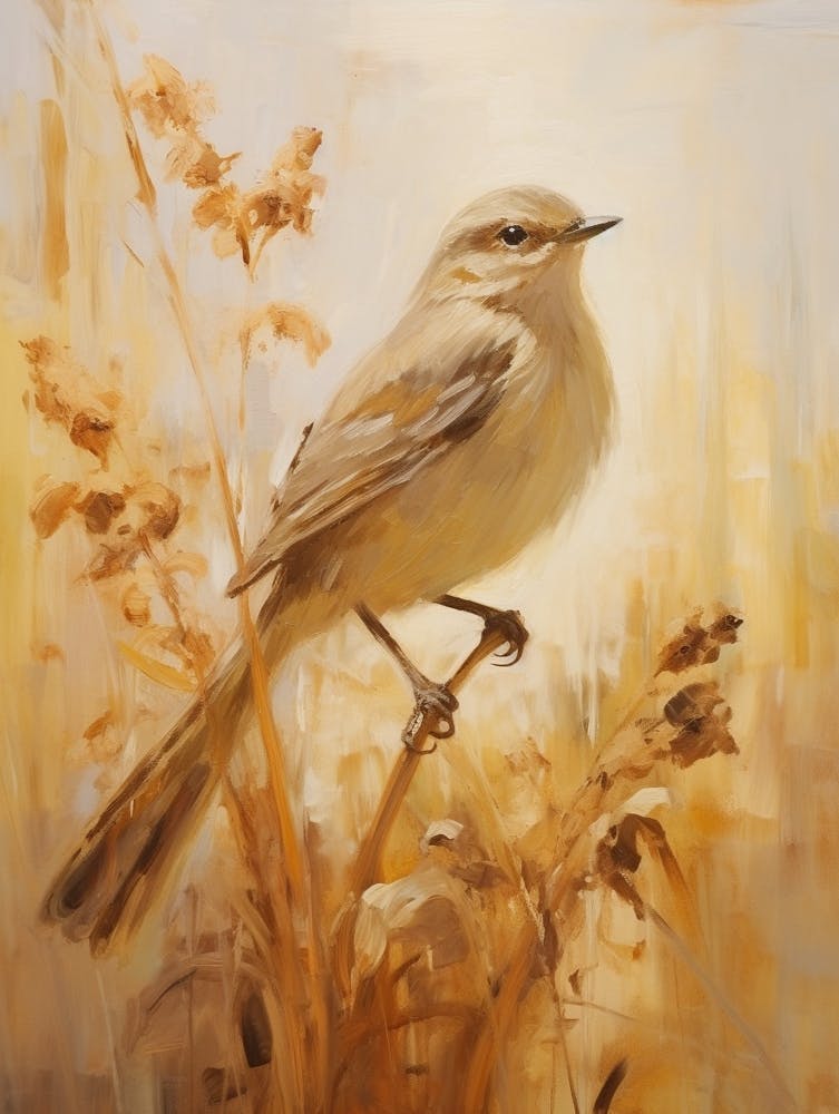 Vogelgemälde Spottdrossel 2