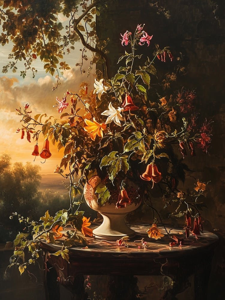 Baroque Floral Still Life Canterbury Bells 3