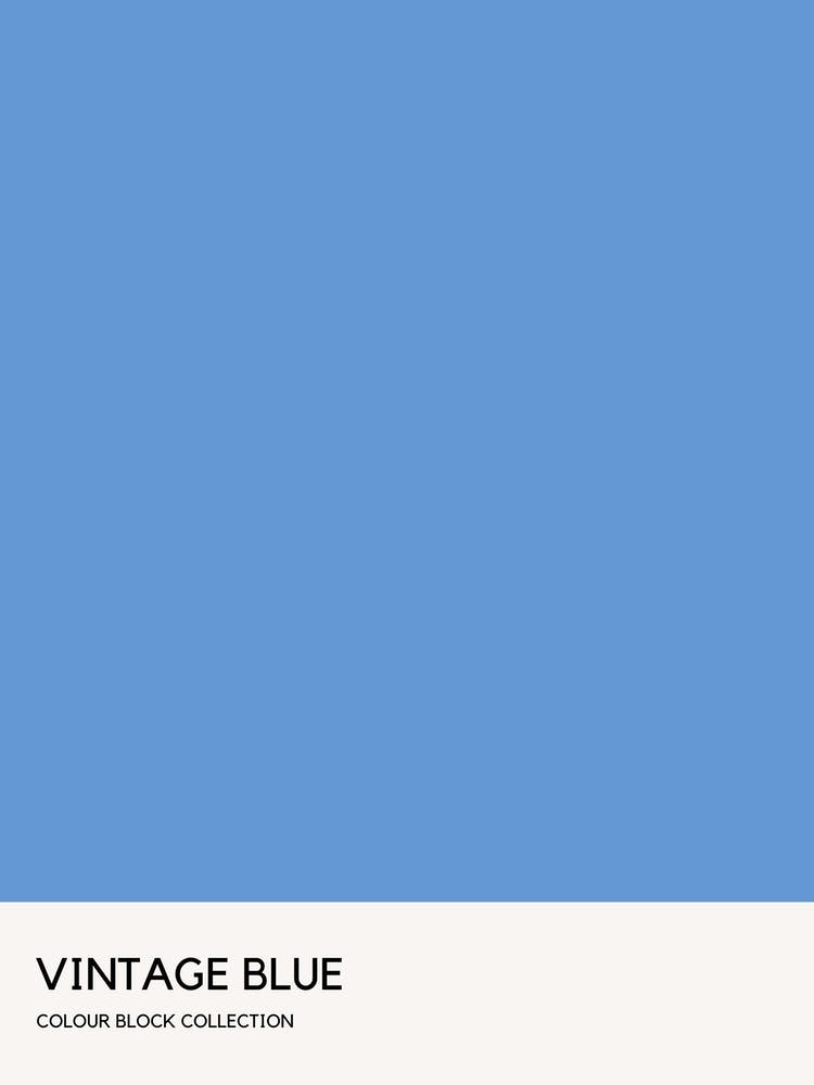 Vintage Blue Colour Block Poster
