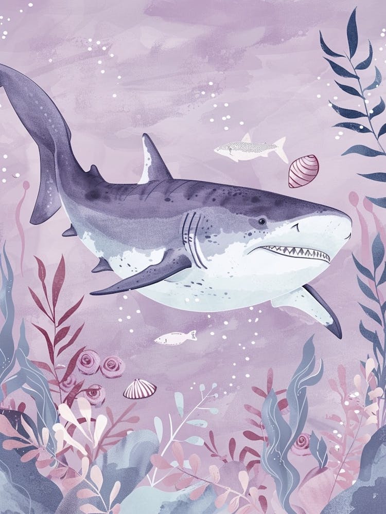 Purple Nurse Shark Illustration 4