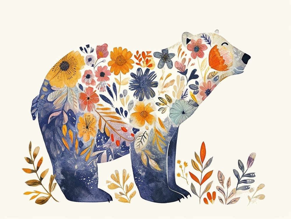 Little Floral Polar Bear 1