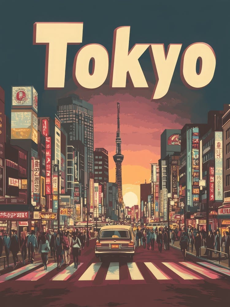 Aihrgdesign A Classic 1960s Travel Poster For Tokyo