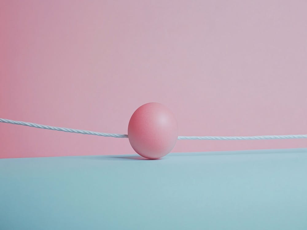 Pink Egg On A String