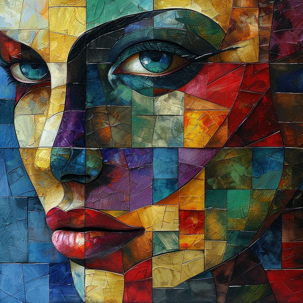 Mosaic Woman Face