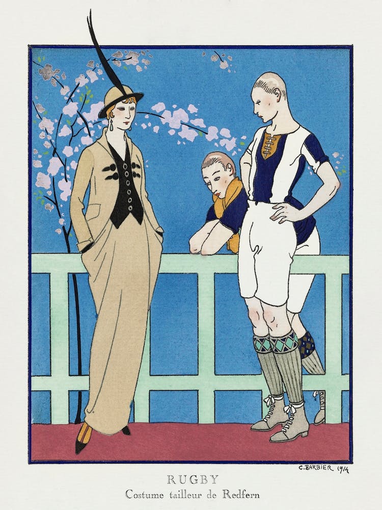 Rugby Costume Tailleur De Redfern From Gazette Du Bon Ton No, George Barbier