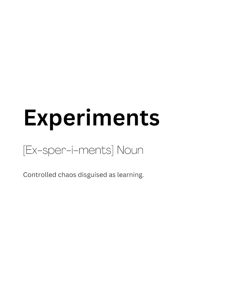 Experiments Definition Meaning