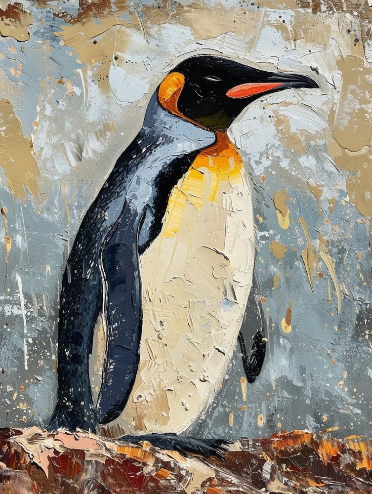 King Penguin Livingston Island Colour Block Painting 3