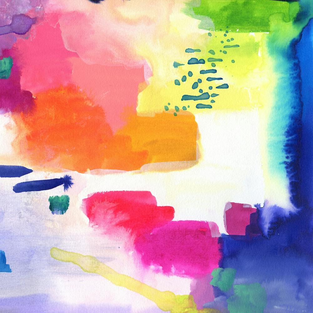 Abstract Painting with Yellow 1