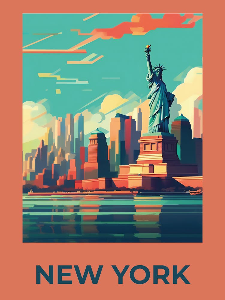 New York City Old art print. 1