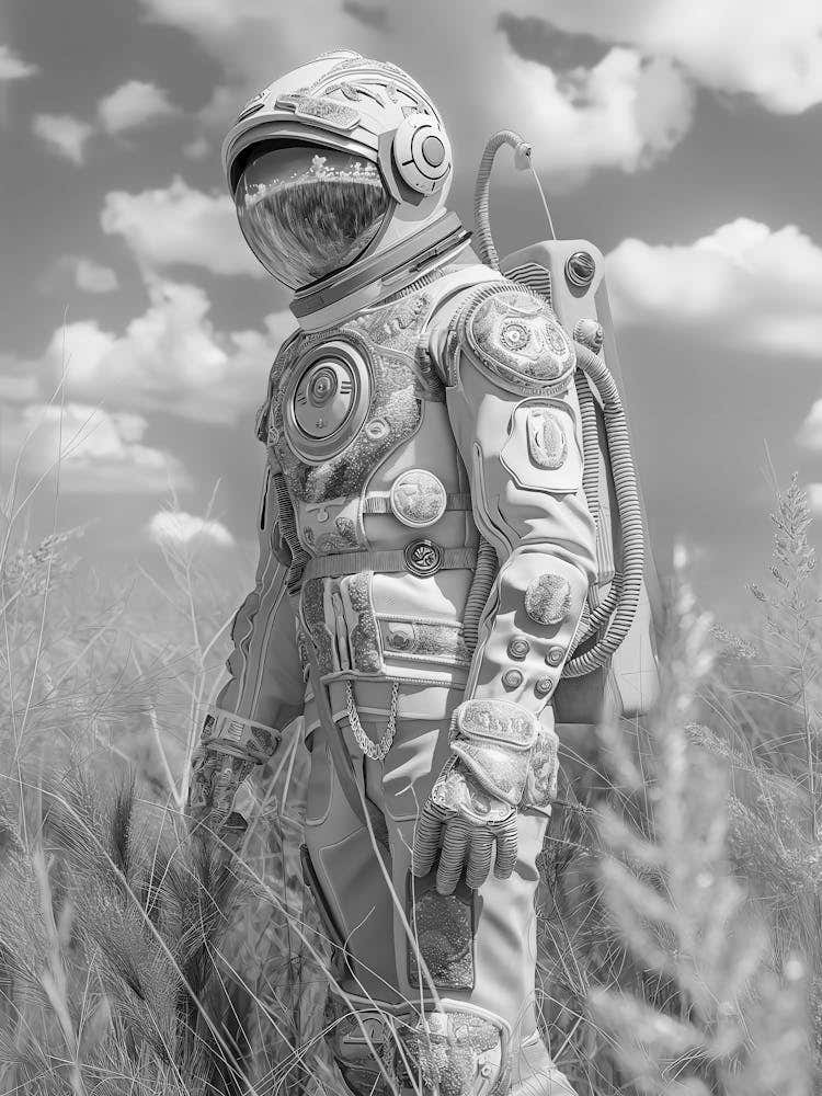 Black And White Astronaut