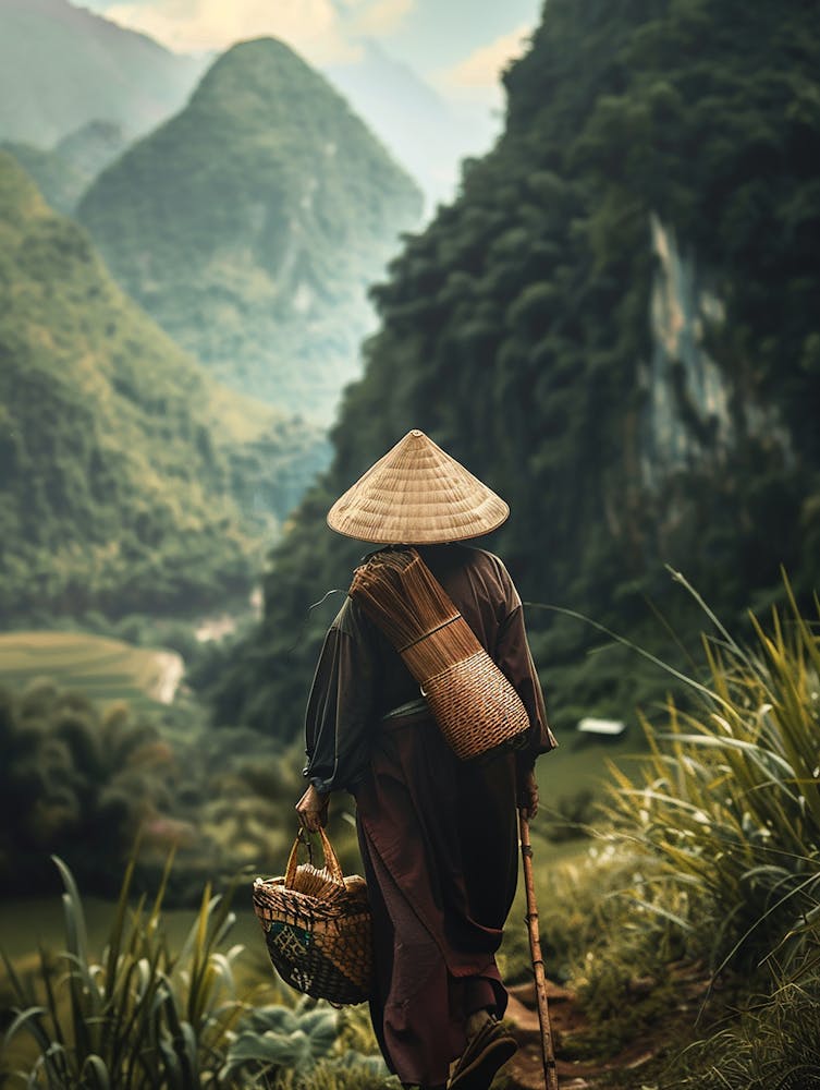 Asian Woman In A Hat