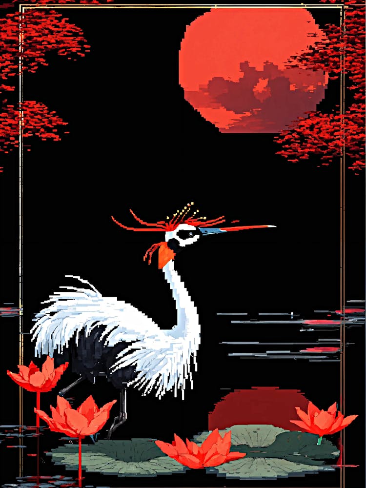 Crane In The Water