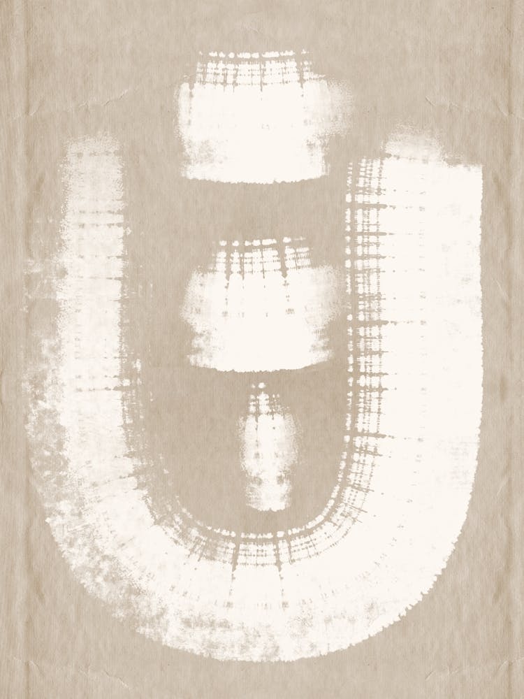 Beige Brush Brush Stroke Abstract 1