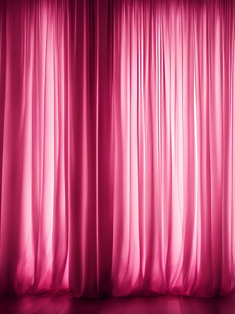 Behind the pink curtain