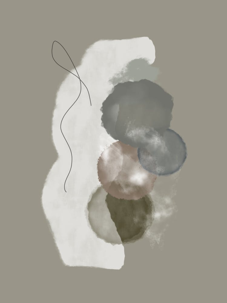 Abstract Painting With Shapes