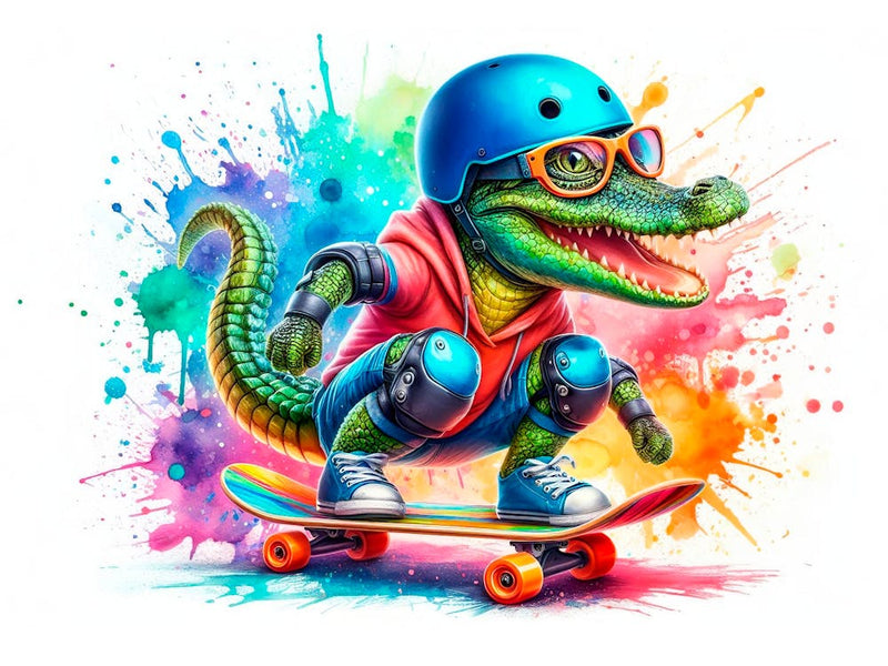Crocodile Skateboarder