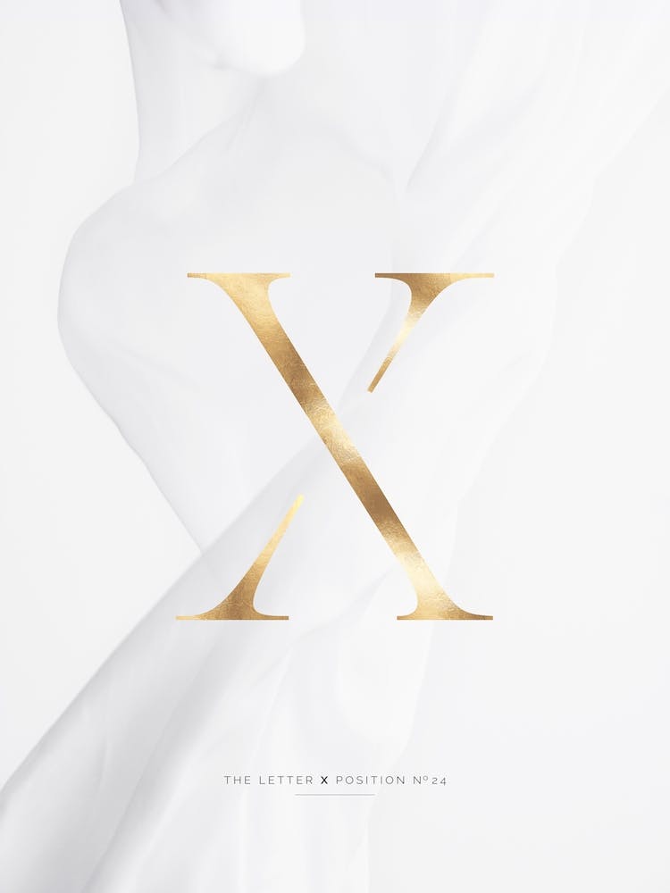 Letter X Gold