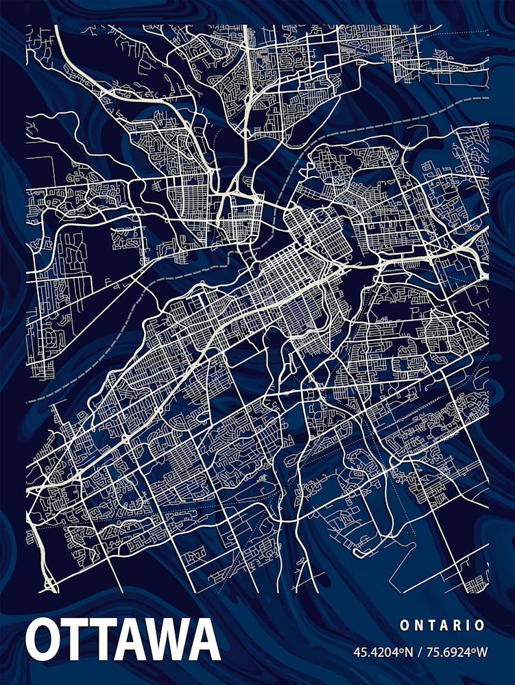 Ottawa Crocus Marble Map