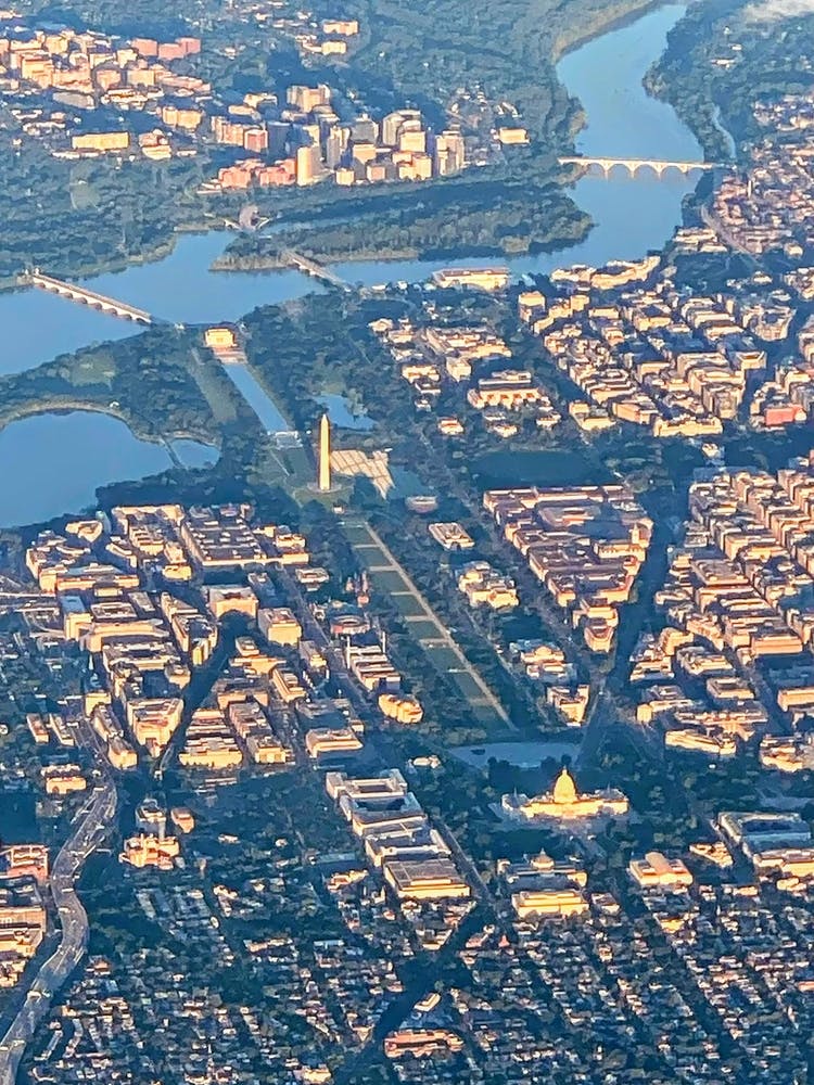From The Capital Building To The Potomac River, Washington DC (Shots From Planes Series)