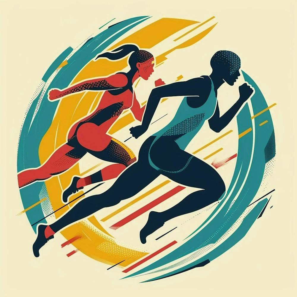 Two Runners In A Race