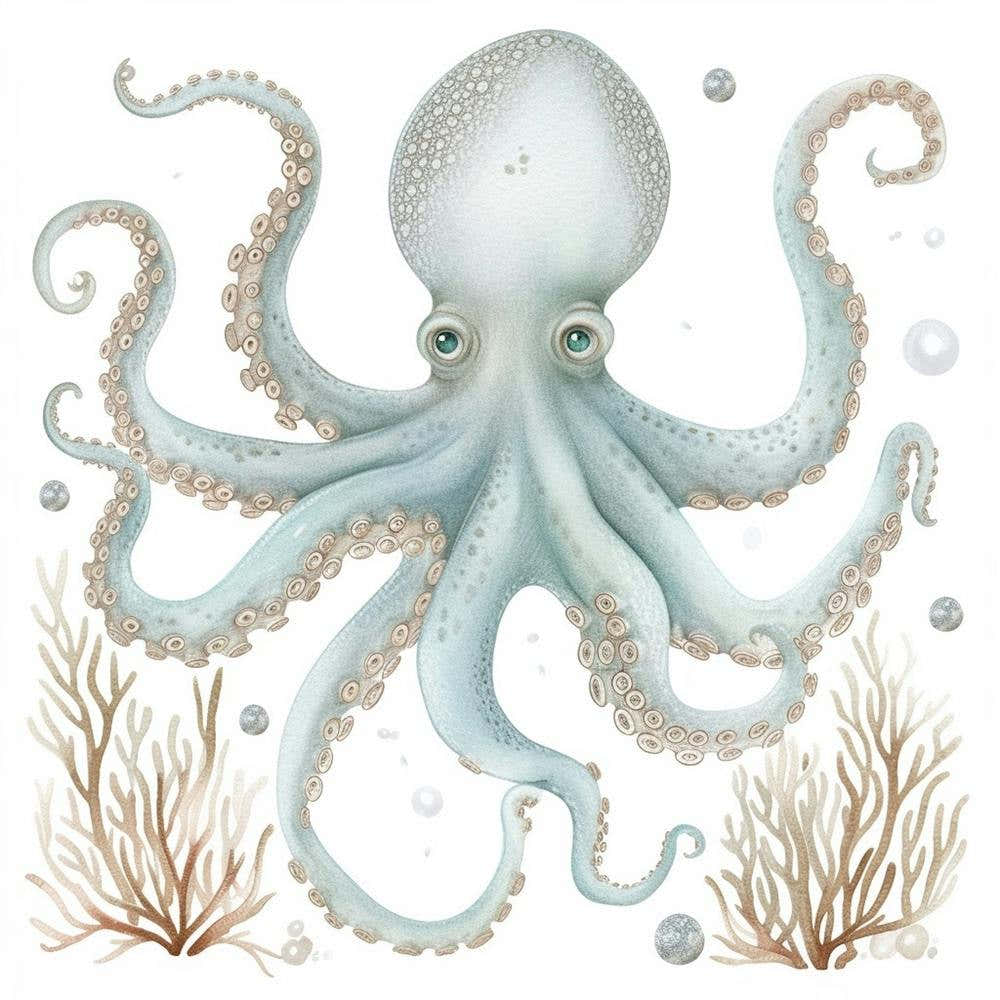 Cute Storybook Style Octopus 1