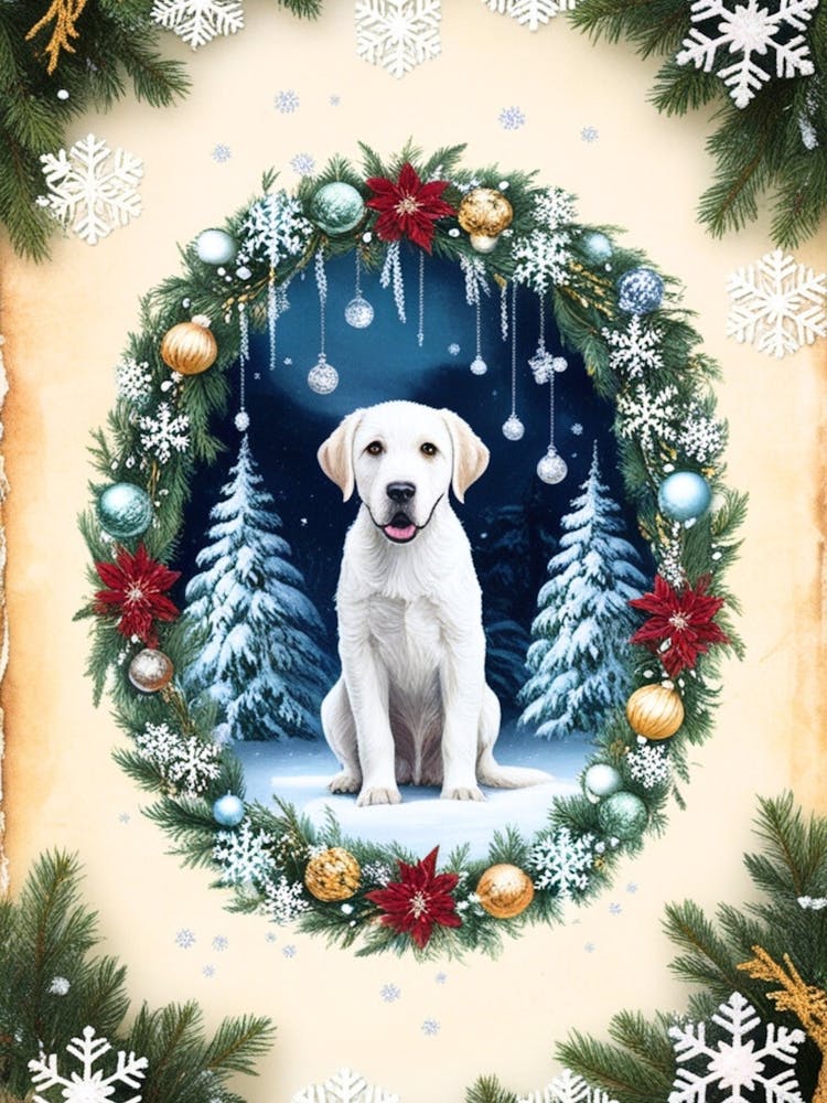 William Morris Christmas Labrador