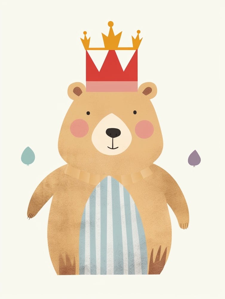 Little Wombat 3 Wearing A Crown
