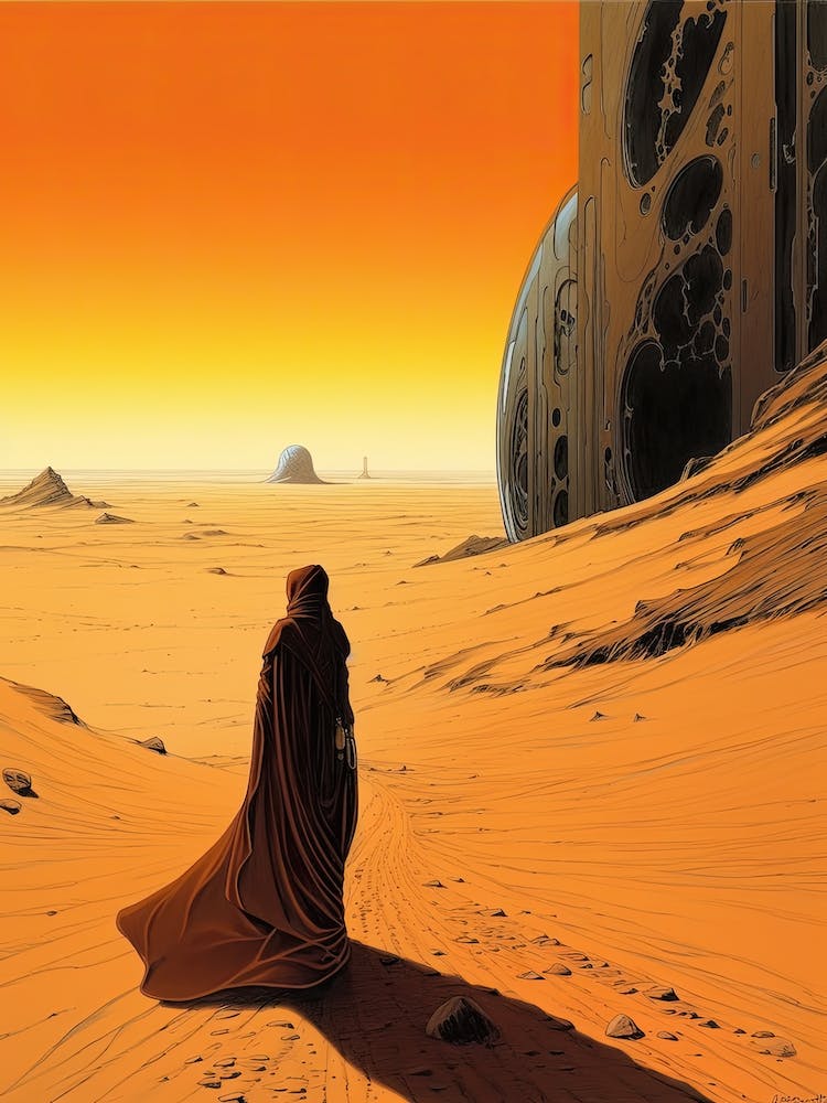 Dune Sunset Illustration