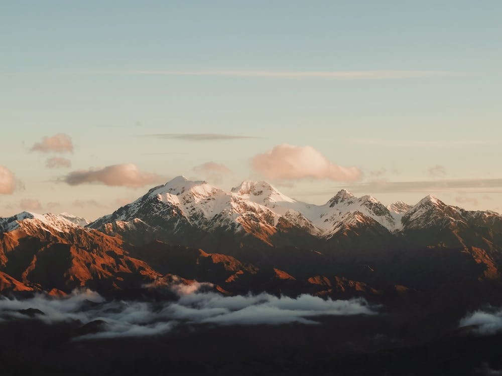 Snowy Mountain Peaks Scenery