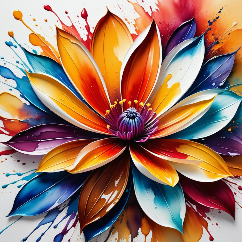 Colorful Flower Painting 1