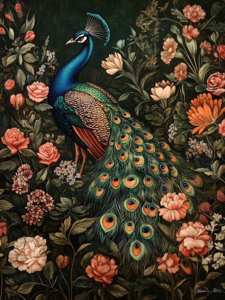 Pfau im Garten 1